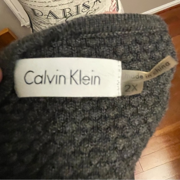 Calvin Klein Black and Gray Long Sleeve Dress - Picture 4 of 6